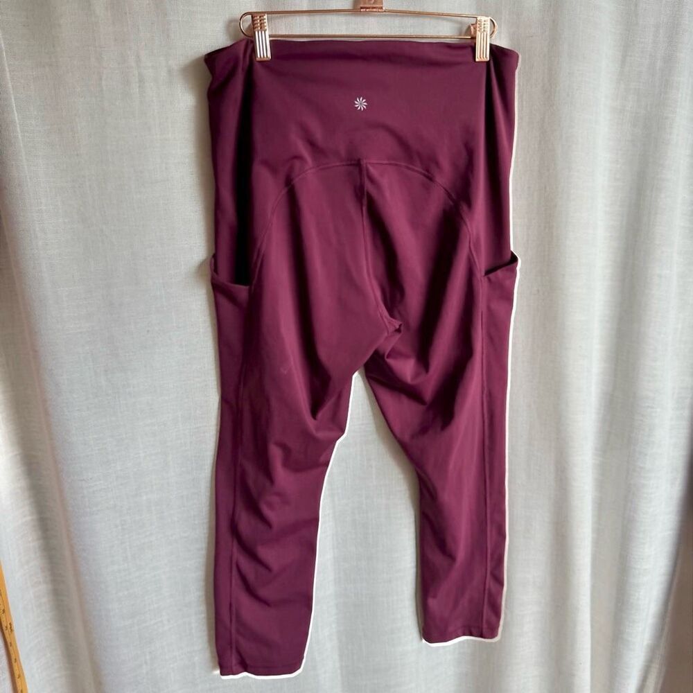 Athleta Ultimate Stash 7/8 Tight plus 1X 16W 18W Dark Purple Pockets Compression - Picture 8 of 14